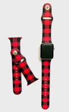 Load image into Gallery viewer, Red Buffalo Plaid Apple Watch Band
