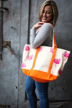 Load image into Gallery viewer, Flamingo Canvas Tote
