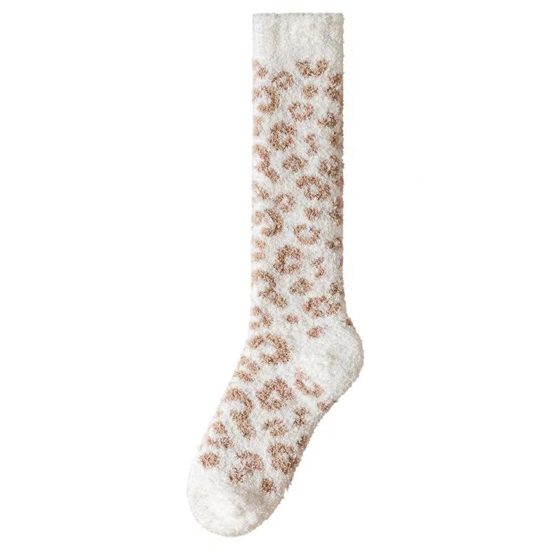 Cozy Socks women's Cozy chic Luxurious Soft - White and Taupe