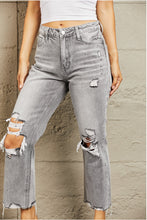 Load image into Gallery viewer, BAYEAS High Waisted Cropped Straight Jeans
